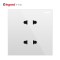 罗格朗(Legrand)开关插座面板逸景白色一开二开三开单控双控86型家用暗装墙壁电源开关 逸景玉兰白 四孔插座