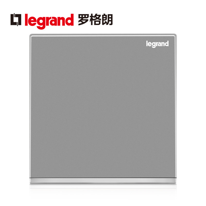 罗格朗(Legrand)开关插座面板逸景深砂银一开二开单控双控带LED开关智能家居家用墙壁电源86型 逸景深砂银 一开单控带LED