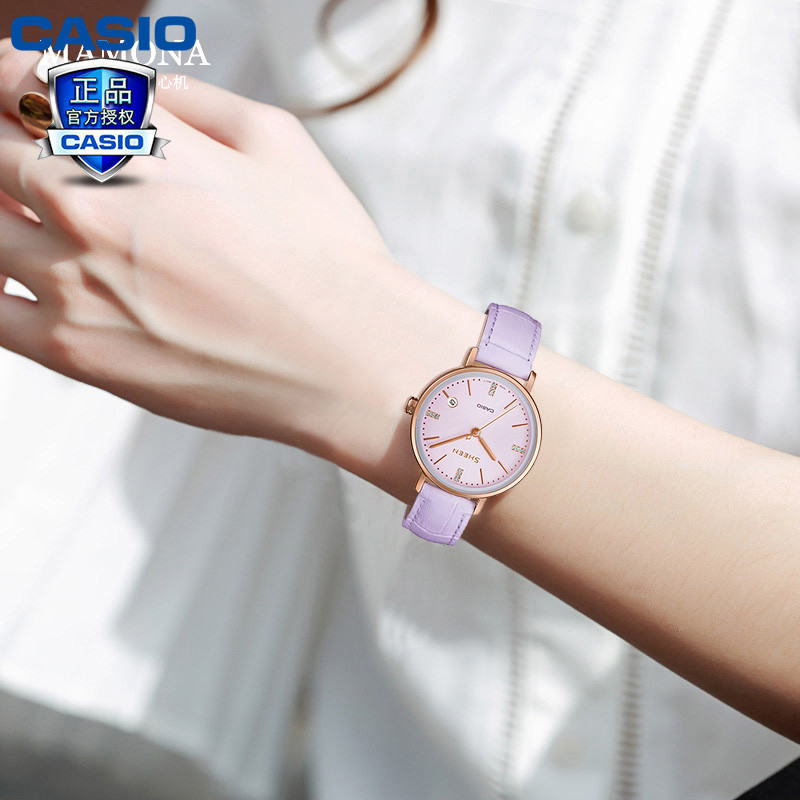 Casio/卡西欧女士手表SHEEN时尚潮流防水女表正品石英表SHE-4528