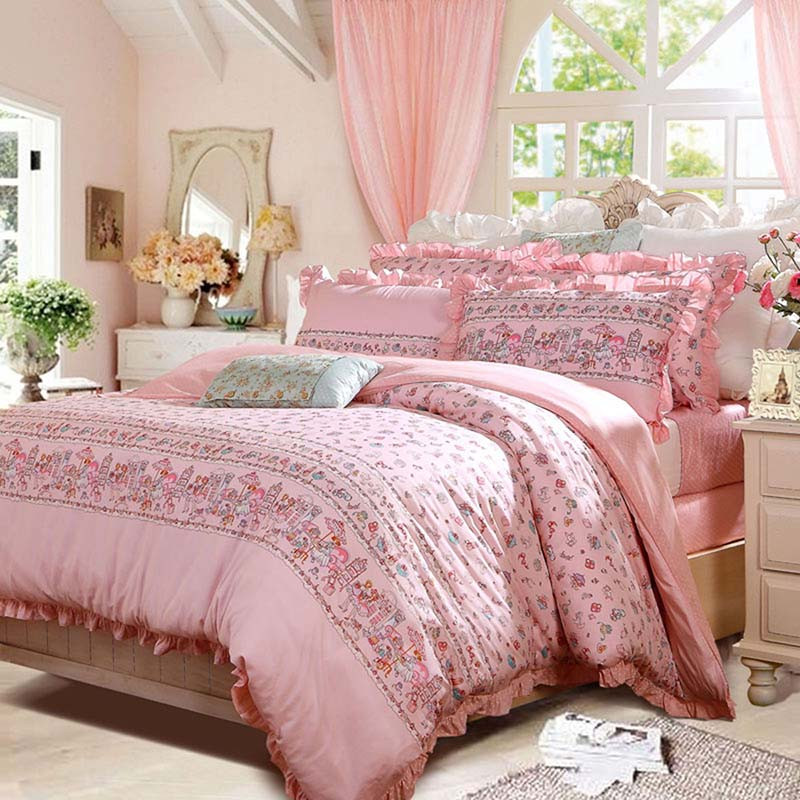 床单四件套\假日派对 1.8m床（被套为230*229cm） 粉色