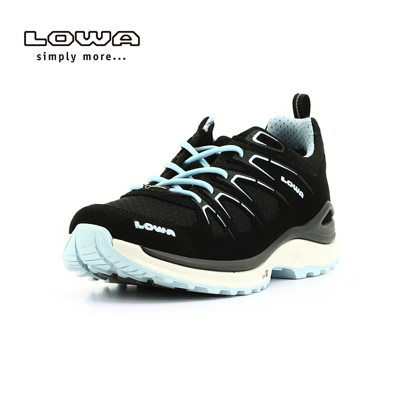 LOWA（LOWA）户外防水越野跑鞋Q3L女式低帮鞋徒步登山鞋L320616 L3206167442深绿色/冰蓝色 37