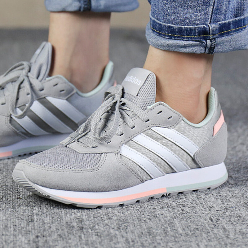 Adidas阿迪达斯neo女鞋2018夏秋新款运动鞋舒适休闲轻便耐磨透气休闲鞋 轻便舒适灰色B43797 37