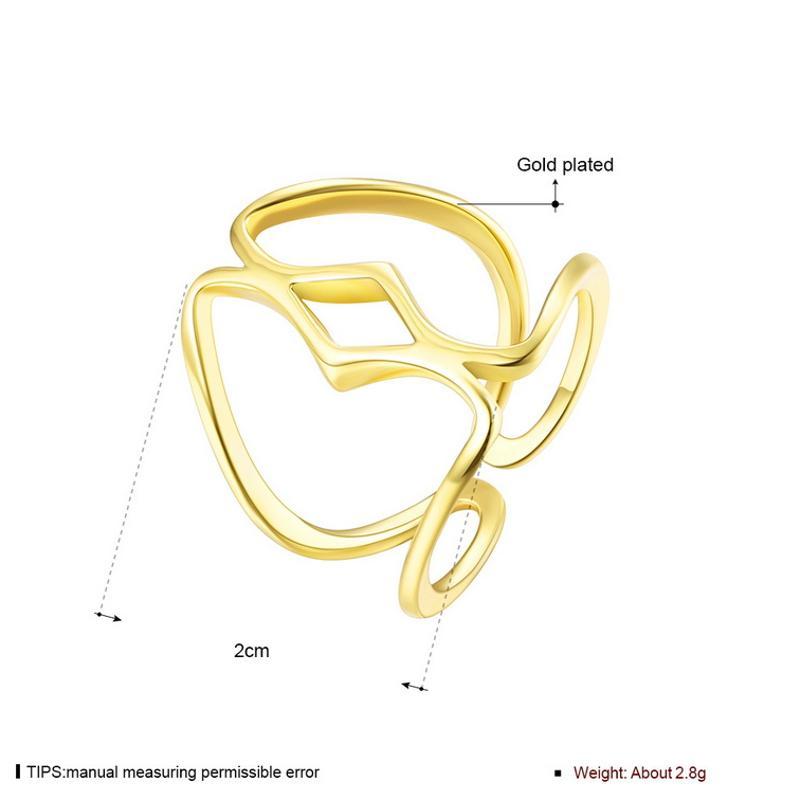 R132Women18KGoldAdjustableRings彩金女可节开口戒_5 可调节黄金色