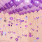 思泽 亮片雨丝套餐 珠光气球配件婚房气球装饰 结婚婚礼布置用品 加厚气球（紫粉红+紫星亮片）
