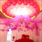 思泽 亮片雨丝套餐 珠光气球配件婚房气球装饰 结婚婚礼布置用品 特厚气球（深紫红粉+红喜亮片）