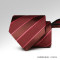 新款8CM易拉得领带商务男士正装领带结婚款酒红色领带_1 红底酒红条纹LY8024