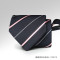新款8CM易拉得领带商务男士正装领带结婚款酒红色领带_1 藏青底粉白条纹LY8013