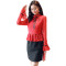 小个子连衣裙女士春季新品中长款韩版蕾丝拼接性感打底连衣裙潮 XL 焦糖红