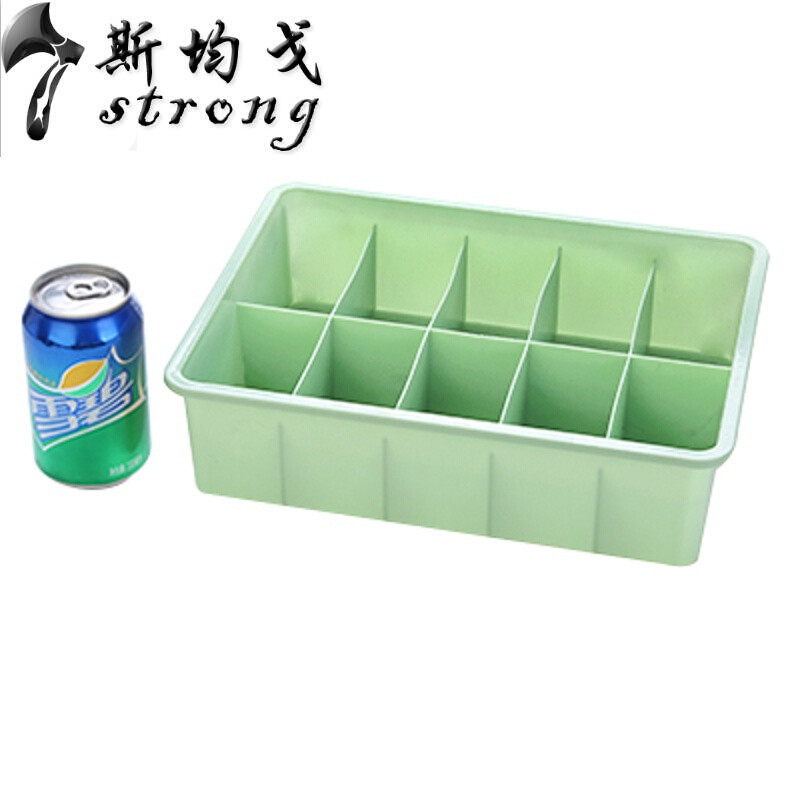 多功能家用抽屉式塑料袜子整理内衣收纳盒内裤储物箱文胸分格盒子白色10格 10格北欧绿