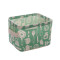 长方形棉麻收纳筐杂物玩具储物篮浴室桌面化妆品收纳盒零食收纳篮_1 绿色餐具