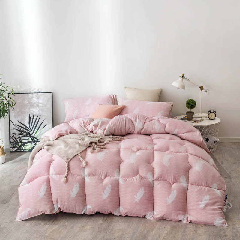 唛乐斯MALLAS保暖冬被 加厚小清新植物羊绒保暖冬被 整张中空纤维羽丝绒填充 轻奢提花面料 2.0*2.3m6斤 步羽