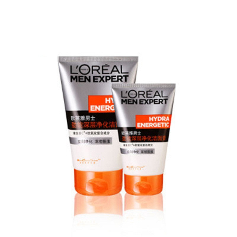 欧莱雅(LOREAL) 男士劲能深层净化 洁面膏 100ml+50ml (单位：支*2）