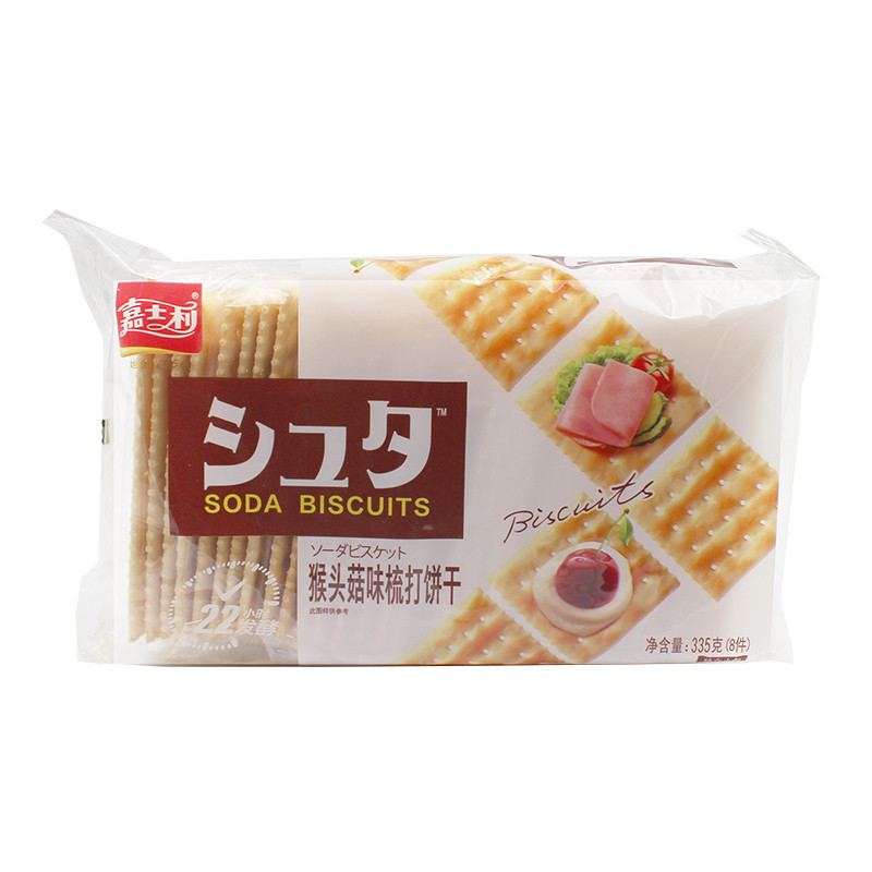 嘉士利猴头菇味梳打饼干335g