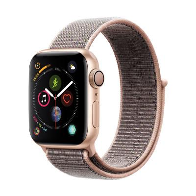 Apple Watch Series 4 智能手表 (金色铝金属、GPS、40mm、粉色回环表带)