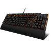 达尔优（dare-u）EK815 104键橙色背光有线机械键盘 黑色黑轴