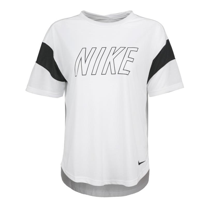 NIKE耐克女装 2018夏季新款运动休闲透气耐磨舒适轻薄时尚圆领短袖T恤 930284-451 XS 白色930284-100