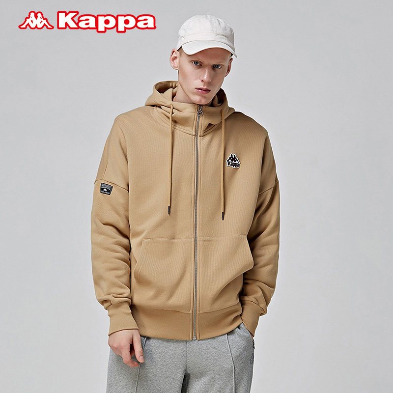 KAPPA男款运动卫衣休闲长袖开衫帽衫2018新品|K0852MK79D M 驼色-144