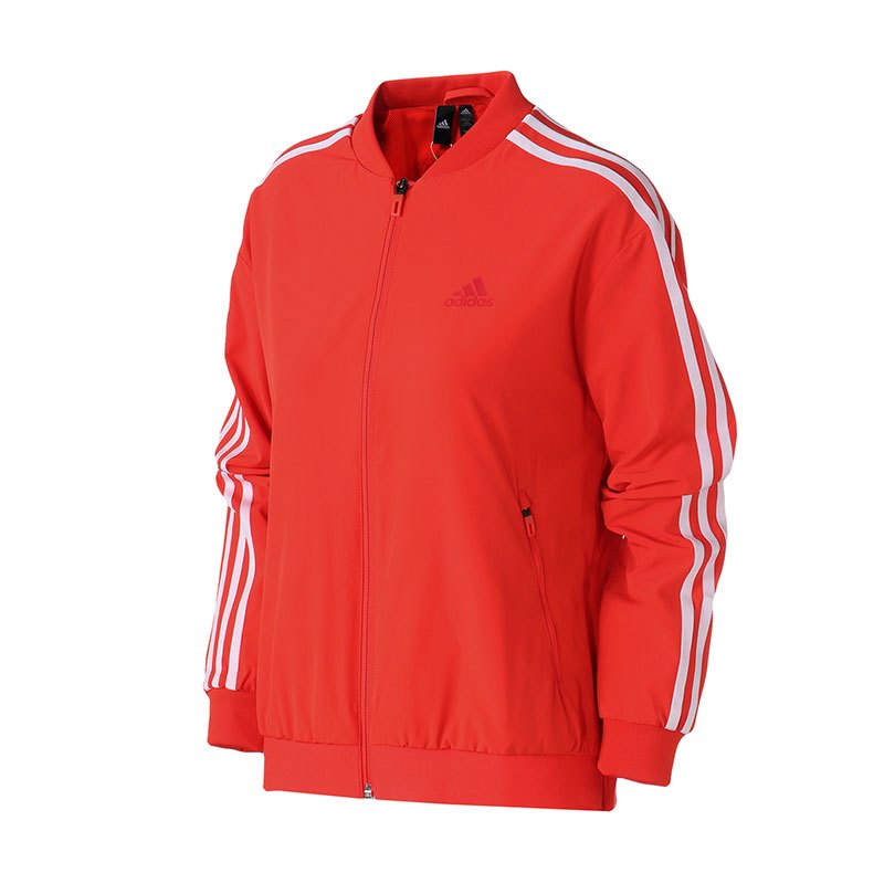 adidas阿迪达斯女子夹克外套飞行领休闲运动服DM5318 XS DM5341红色