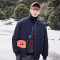 AMH韩版男装冬装2018新款潮流青年时尚休闲棉服外套男NZ8287琳 XXL 黑色