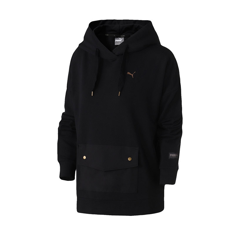 PUMA彪马运动服新款女装带帽针织卫衣853947 M 85394701黑色