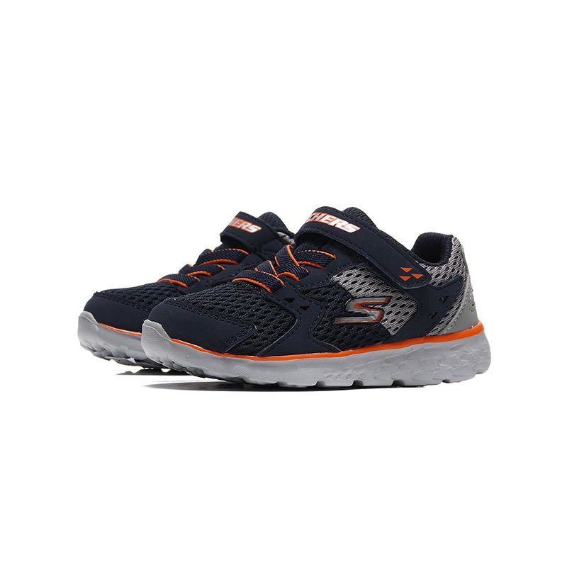Skechers斯凯奇童鞋跑步鞋网布透气软底运动鞋97680N 97680N/NVGY海军蓝色+灰色 24/适合脚长135mm
