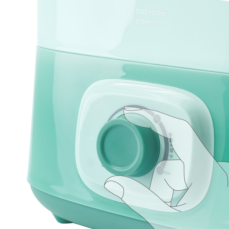 babycare奶瓶消毒器 婴儿消毒柜带烘干多功能蒸汽奶瓶消毒锅 晨嗬绿