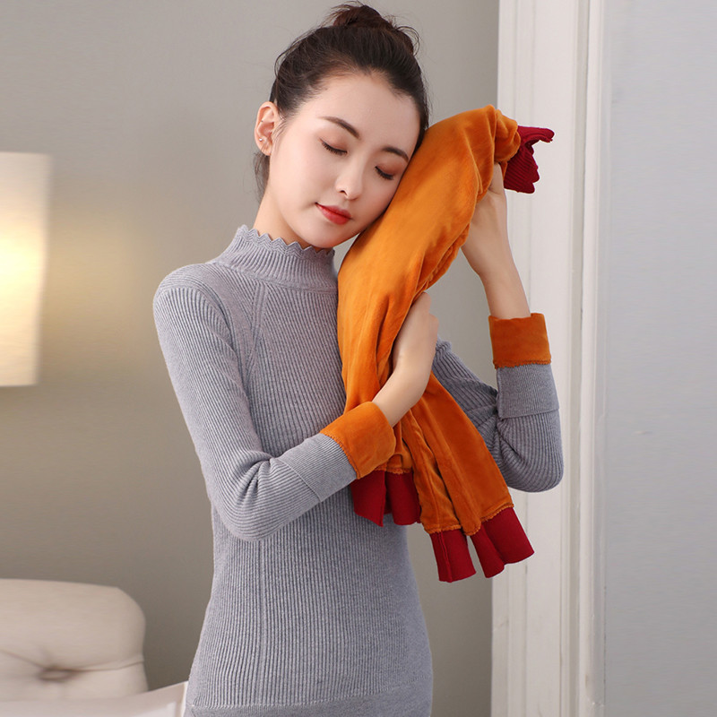 爱伊琪 2018新款半高领套头短款加绒加厚韩版百搭毛衣女 M 灰色（不加绒）