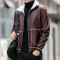 韦斯普 2018冬季新款男士超大码加绒夹克男翻领皮夹克男装外套Q8856 6XL 黄色