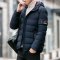 韦斯普 2018冬季新款男士连帽棉衣加厚保暖男棉服时尚棉袄男装外套Q8857 L 蓝色