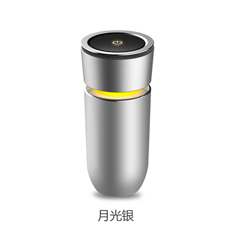 车载空气净化器除甲醛烟味汽车内用负离子氧吧PM2.5除异味 月光银