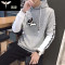 男装2018秋装新款卫衣男连帽套头韩版修身长袖男帽衫运动服外套男装潮 XXXL 红色