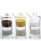 厨房用品玻璃料盒套装家用组合装味罐瓶料罐盐罐料瓶 5只装（送勺子）
