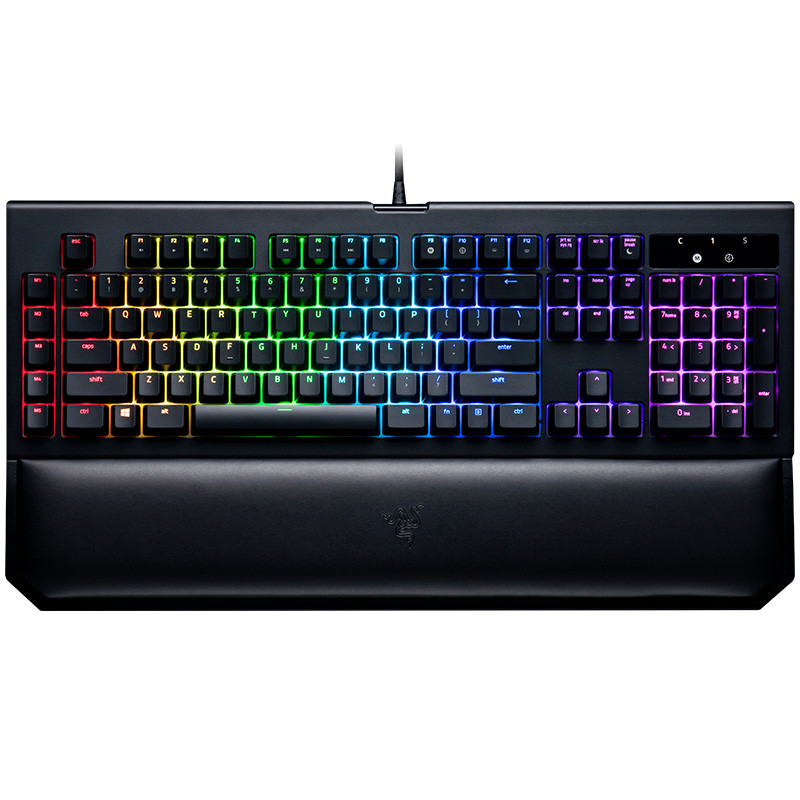 雷蛇(razer)黑寡妇蜘蛛幻彩版v2黄轴 电竞游戏机械键盘 rgb背光 绝地