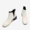 Tata/他她2018冬专柜同款米色牛皮革方头套筒踝靴女短靴FGR43DD8 米色 37码