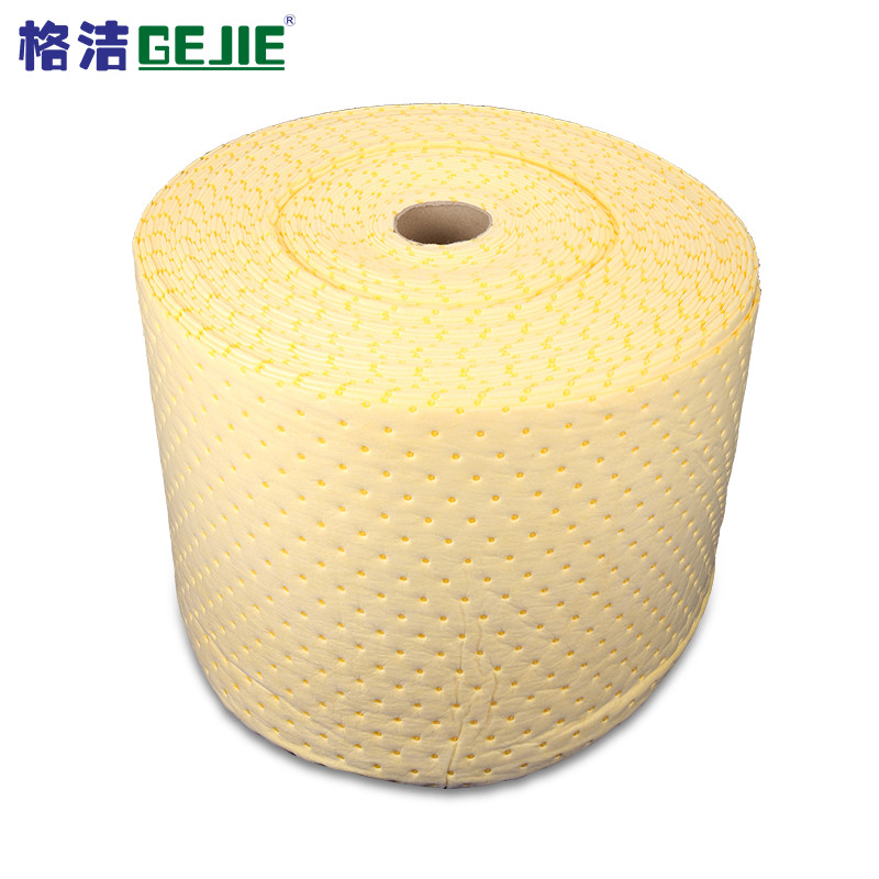 格洁 932040 化学品类吸液棉40cm×50m×4mm×1卷/箱 黄色实验室化学品仓库应急泄漏吸附吸液棉垫吸油卷