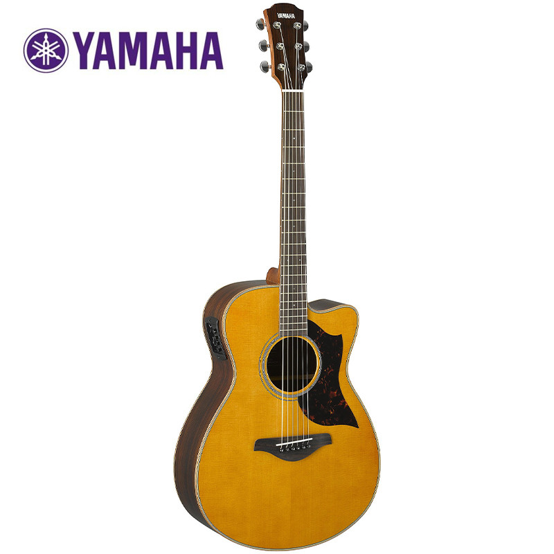 雅马哈Yamaha A1M/AC1M /A1R/AC1R 41寸单板缺角电箱民谣木吉他 AC1RVN-单板-复古色（电箱款）