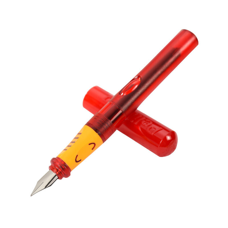 百利金(Pelikan ) P67 小学生钢笔练字正姿透明墨水笔 红色