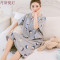 【季末清仓领券减40】日式和服睡衣女夏纯棉短袖汗蒸服学生可爱_4 XL【110-130斤】 香蕉男款套装
