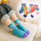 儿童袜子秋冬季男童3-5-7-9-12岁中大童潮袜字母街舞全棉运动短袜 M（约3-5岁）脚长15-17.5cm 5双（ML023航海系列）
