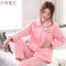 女士纯棉薄夹棉睡衣春秋冬季全棉布夹层棉家居服加厚月子服套装冬_1_1_8 M码【优质纯棉】 2231纯棉