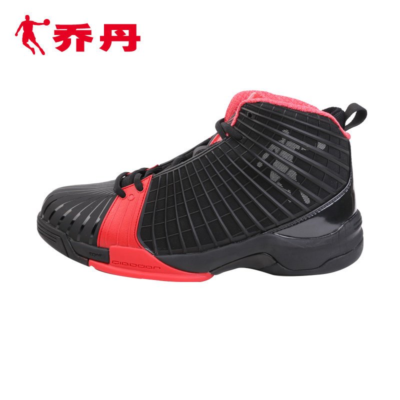 乔丹运动鞋篮球鞋男鞋2015新款战靴防滑耐磨舒适包裹潮流篮球鞋 黑色/鲜红 41