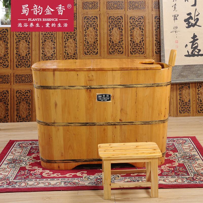 香柏木熏蒸木桶木桶浴缸泡澡木桶实木沐浴桶木质浴盆澡盆_7
