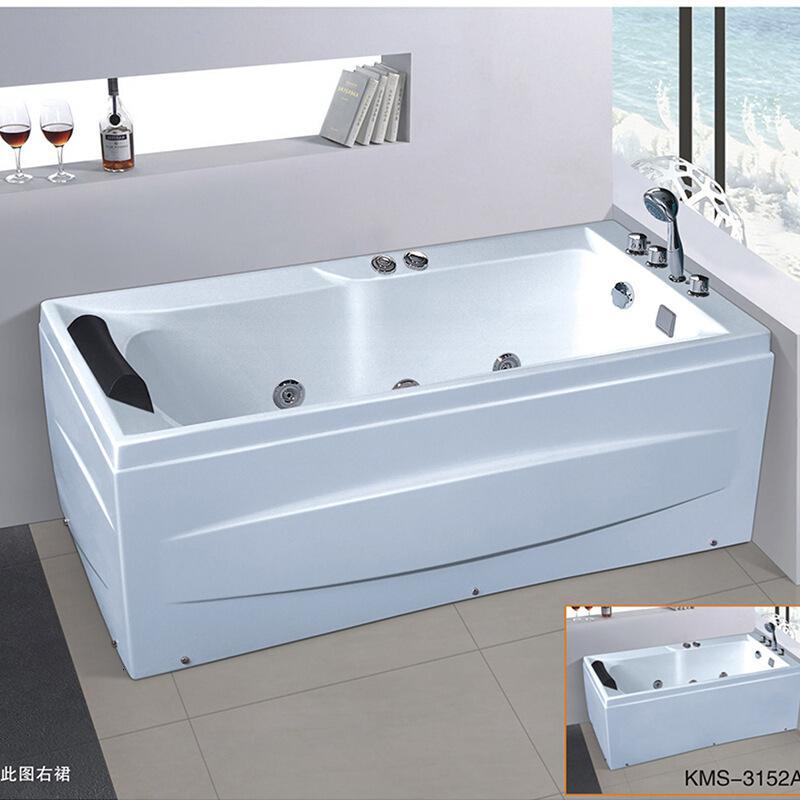 厂家批长方形亚克力简约型浴缸家庭式单人按摩浴缸浴缸_6 1400*700*580(水件缸) 默认颜色