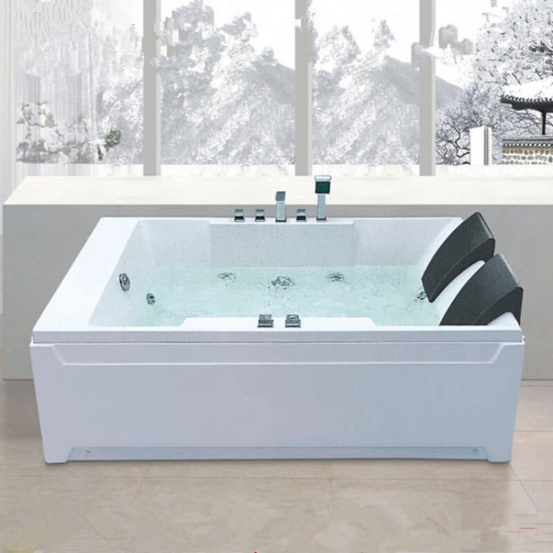豪华冲浪按摩浴缸亚克力独立式双人浴缸嵌入式保温浴盆1.2*1.8米1.8*1.2米左裙五件
