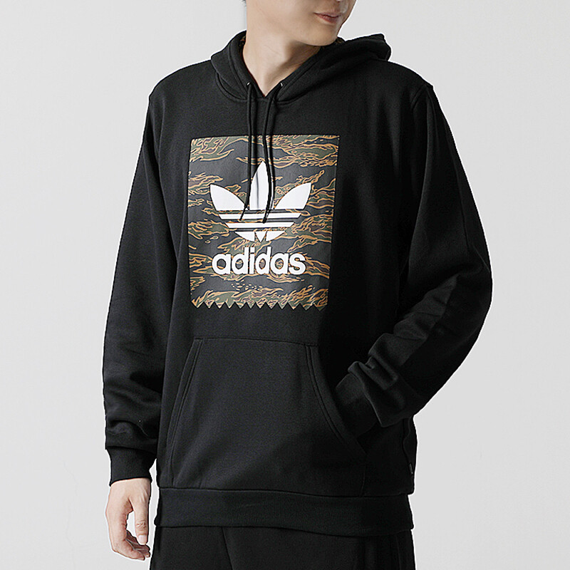 Adidas阿迪达斯三叶草男装 2018秋季新款运动休闲舒适圆领卫衣套头衫DH3919 L DH3919