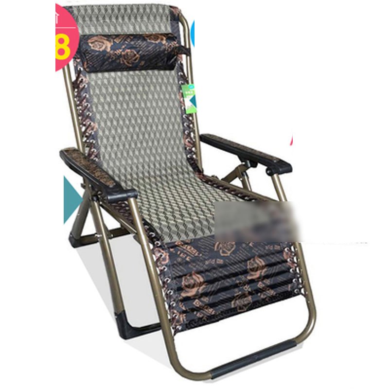 生活日用折叠椅午休靠椅躺椅办公室椅睡椅沙滩椅阳台椅加固藤椅办公家具创意简约 新加粗升级型