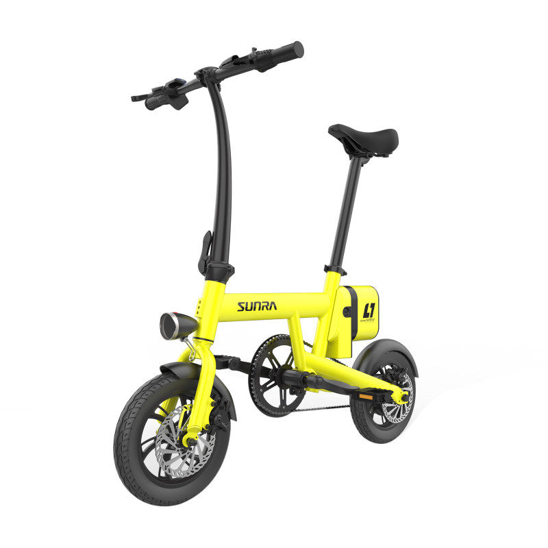 新日电动自行车 L1 MINI可折叠 通勤 代驾 日光黄