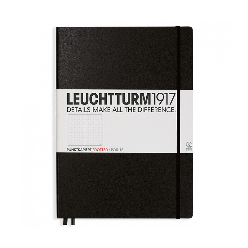 灯塔 LEUCHTTURM1917 硬皮笔记本 A4 233页 A4空白内页黑色