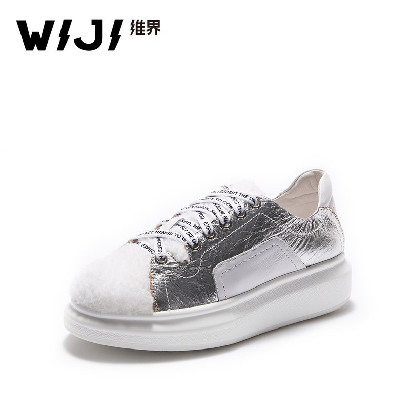 WIJI2018时尚新款靓丽休闲鞋个性舒适低内涵透气舒适低帮女鞋女_1 白色 39