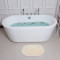 浴缸家用情侣日式浴缸浴盆卫生间小户型按摩五件套澡盆独立式冲浪家用 宽边浴缸-白色- 1.2m